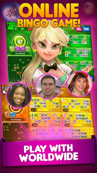 Bingo 90 Live : Vegas Slots (Бинго 90 Лайв)  [МОД Много денег] Screenshot 2