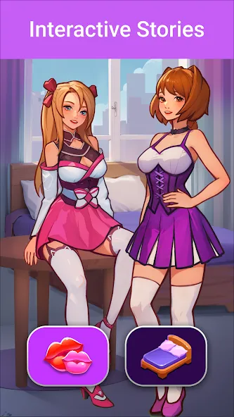 LUV: Anime Girls Adult Game XX (ЛЮВ)  [МОД Много монет] Screenshot 1