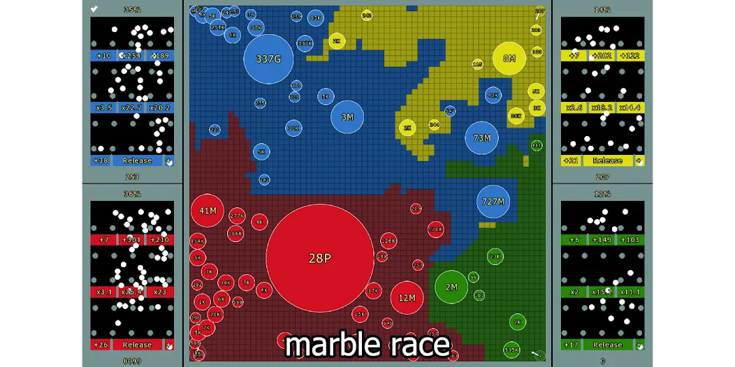 Marble Race and Territory War (Марбл Рейс и Территориальная Война)  [МОД Mega Pack] Screenshot 1