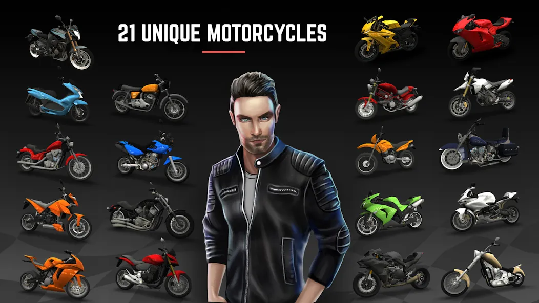 Racing Fever: Moto (Рейсинг Фивер)  [МОД Unlocked] Screenshot 2