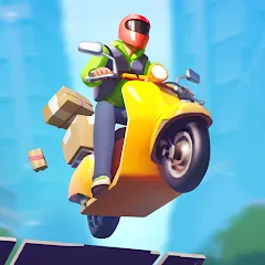 Скачать взломанную Moto City: Mad Bike Delivery (Мото Сити)  [МОД Unlimited Money] - последняя версия apk на Андроид