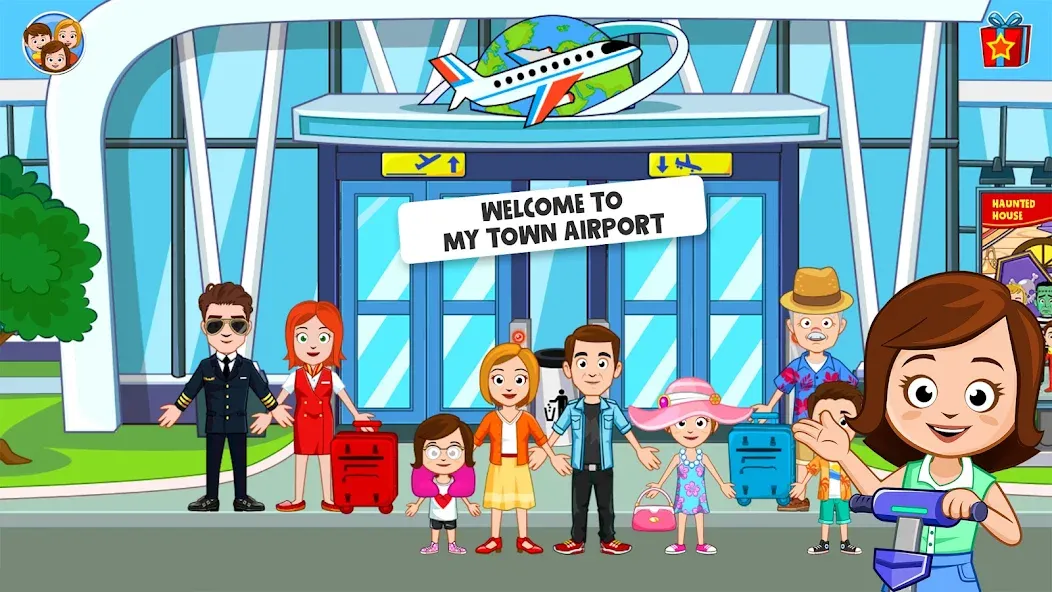 My Town Airport games for kids (Май Таун)  [МОД Menu] Screenshot 1