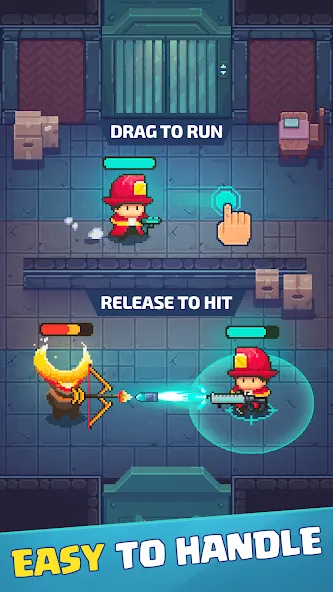 Firefighter: pixel shooter  [МОД Бесконечные монеты] Screenshot 2