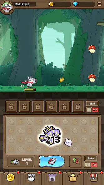 Cat Hero : Idle RPG (Кэт Хиро)  [МОД Бесконечные деньги] Screenshot 1