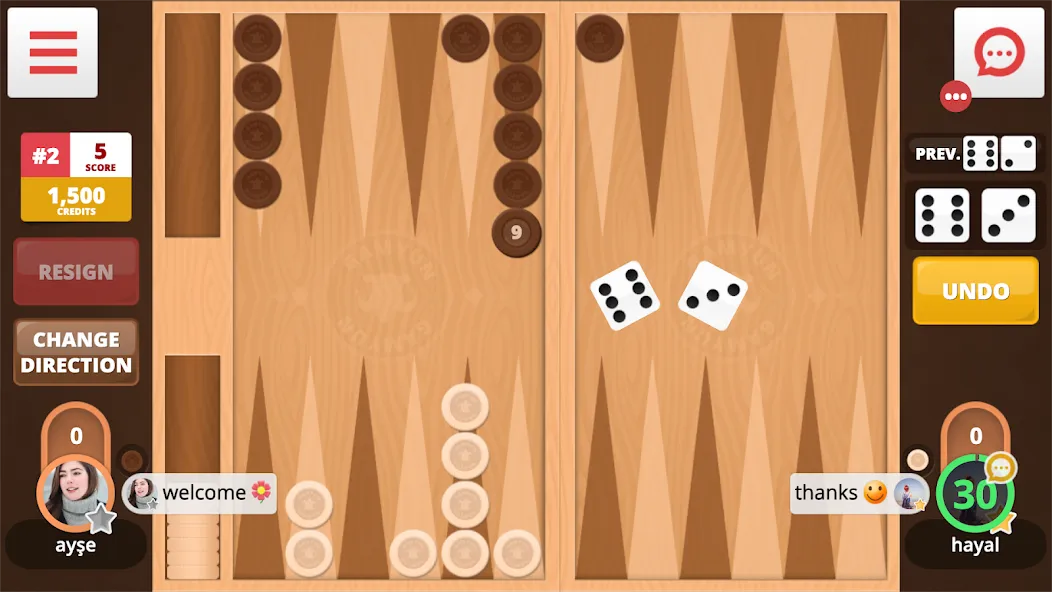 Backgammon Online (Тавла Онлайн)  [МОД Mega Pack] Screenshot 2