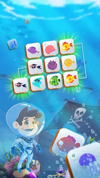 Mahjong Connect Fish World (Мацзян Коннект Рыбный Мир)  [МОД Много денег] Screenshot 4