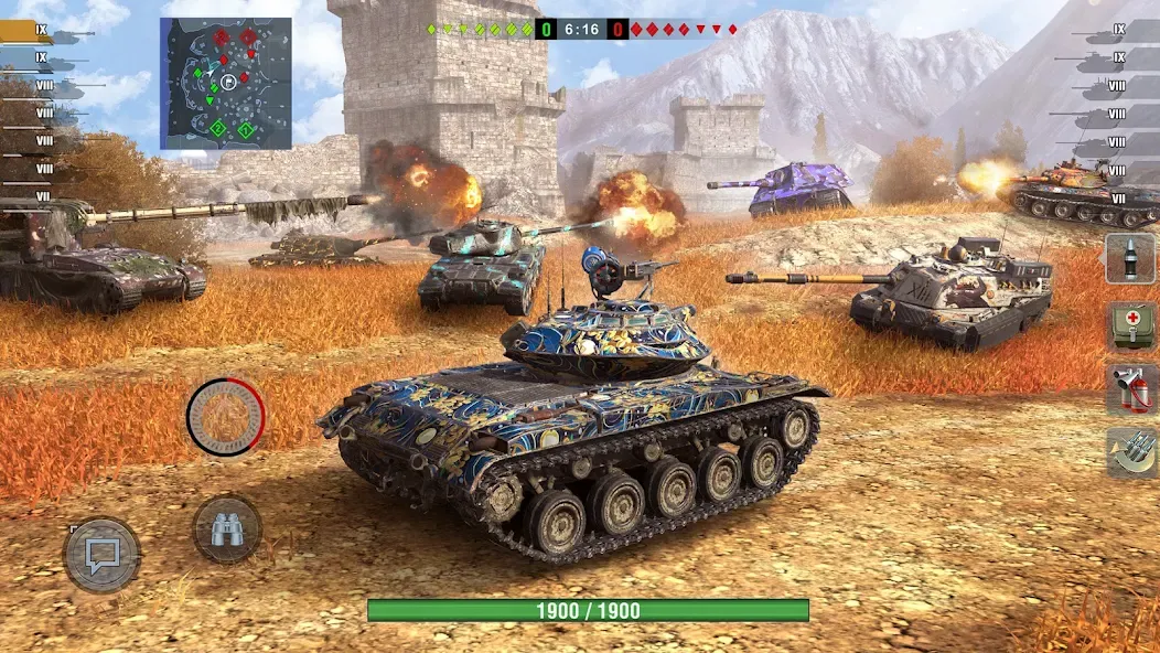 World of Tanks Blitz (Ворлд оф Танкс Блиц ПВП)  [МОД Бесконечные монеты] Screenshot 4