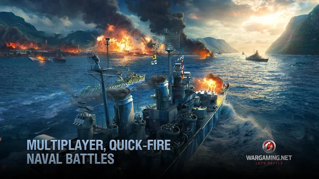 World of Warships Blitz War (Ворлд оф Варшипс Блиц Вар)  [МОД Unlocked] Screenshot 4