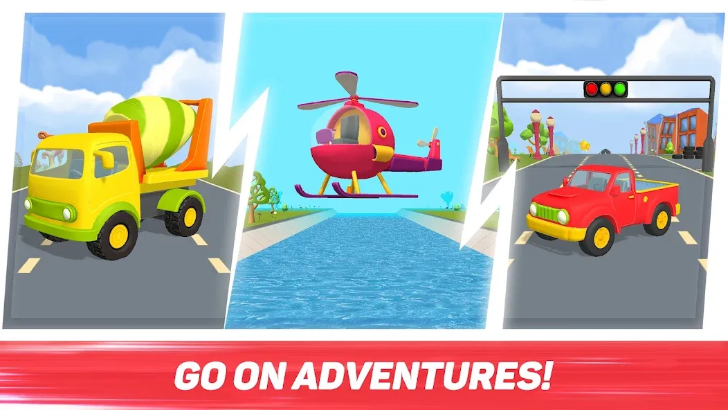 Leo Runner: car games for kids  [МОД Много монет] Screenshot 4