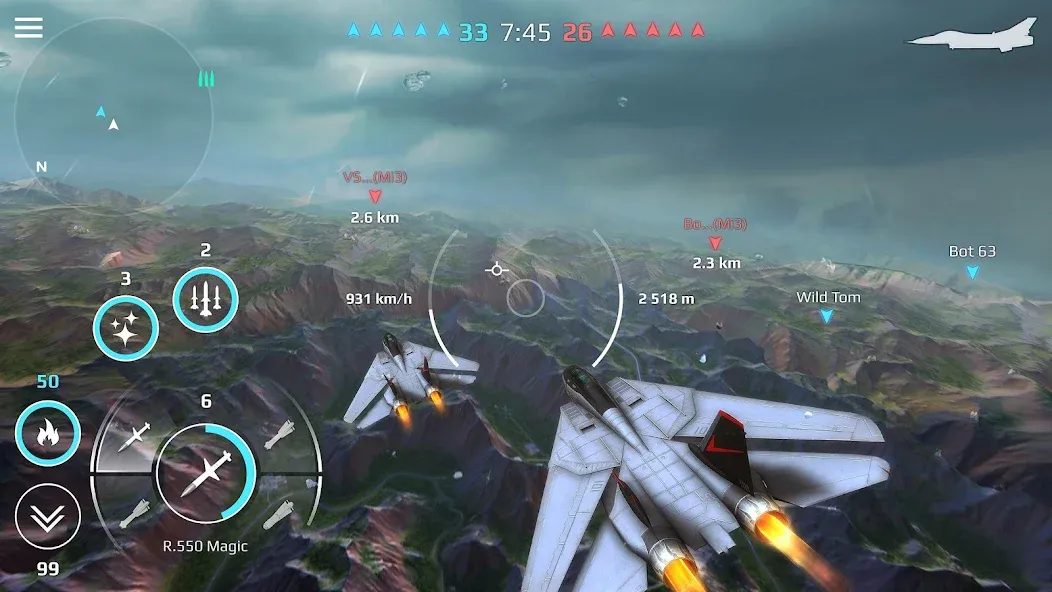 Sky Combat: War Planes Online (Скай Комбат)  [МОД Бесконечные деньги] Screenshot 4