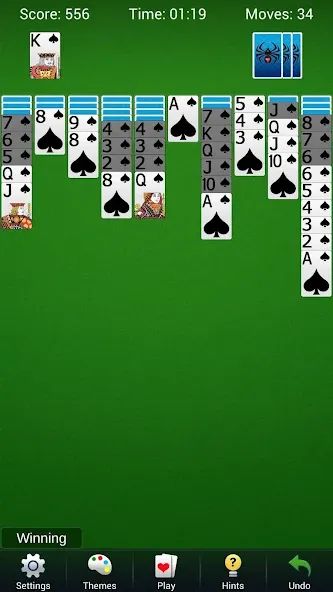 Spider Solitaire - Card Games  [МОД Все открыто] Screenshot 1