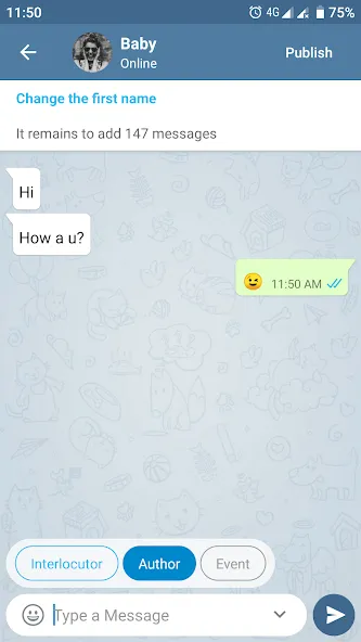 Fake Chat Messenger — TeleFake  [МОД Menu] Screenshot 4