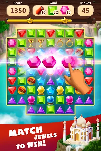 Jewels Planet - Match 3 Puzzle  [МОД Меню] Screenshot 1