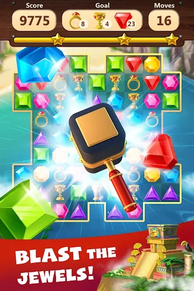 Jewels Planet - Match 3 Puzzle  [МОД Меню] Screenshot 2