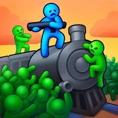 Взлом Train Defense: Zombie Game (Трейн Дефенс)  [МОД Много денег] - стабильная версия apk на Андроид