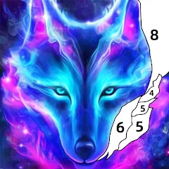 Скачать взломанную Wolf Coloring Book Color Game (Вульф Колоринг Бук Колор Гейм)  [МОД Много монет] - стабильная версия apk на Андроид