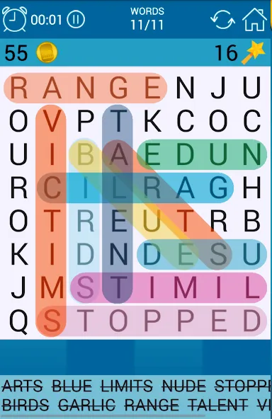 Word Search  [МОД Бесконечные деньги] Screenshot 1